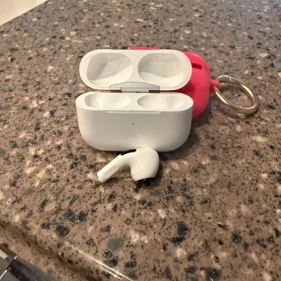 Apple AirPod Pro 1st gen Headphones with Pink Case - Picture 8 of 9